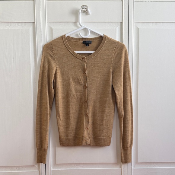 The Limited Sweaters - The Limited Camel Button-Up Cardigan